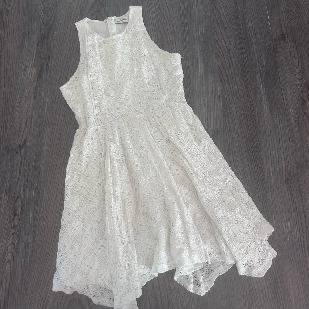 abercrombie kids White Lace Party Dress